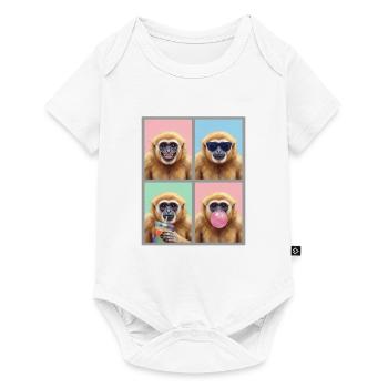 Gibbons Gibbon - Baby Premium Kurzarmbody - Weiß - Vorne