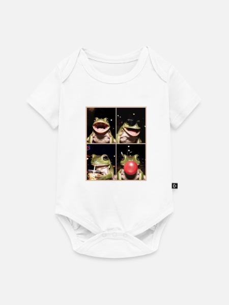 Frösche Frosch - Baby Premium Kurzarmbody - Weiß