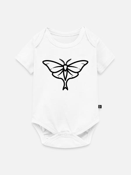 Moon Butterfly - Baby Premium Kurzarmbody - Weiß