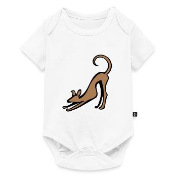 Katzenstrecken-Silhouette - Baby Premium Kurzarmbody - Weiß - Vorne