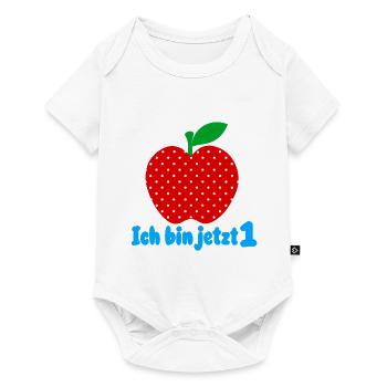 Ich bin jetzt 1 Apfel - Baby Premium Kurzarmbody - Weiß - Vorne