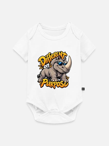 Rhino - Baby Premium Kurzarmbody - Weiß