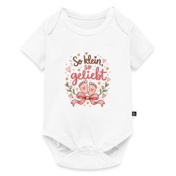 So klein geliebt – Babymotiv Herzen - Baby Premium Kurzarmbody - Weiß - Vorne
