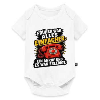Telefon Formular Bürokratie - Baby Premium Kurzarmbody - Weiß - Vorne