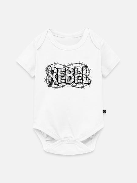 Rebellen-Stacheldrahttypografie - Baby Premium Kurzarmbody - Weiß
