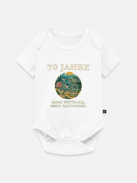 70 Jahre Weitblick Radtouren - Baby Premium Kurzarmbody - Weiß