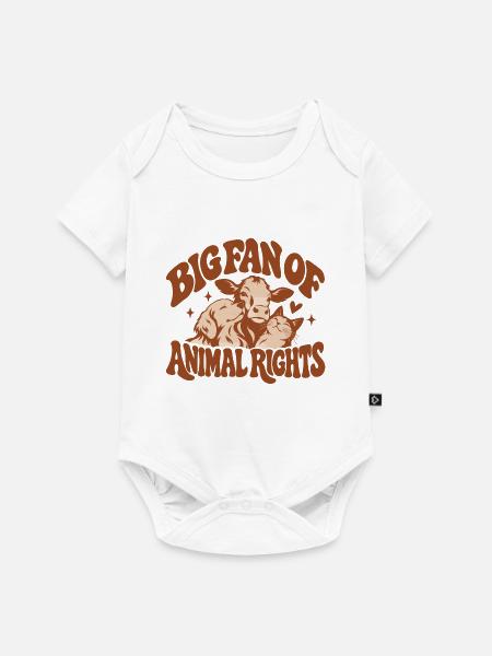 Big Fan Of Animal Rights - Baby Premium Kurzarmbody - Weiß