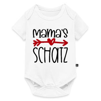 Mamas Schatz Liebling Babysprüche Herz Pfeil - Baby Premium Kurzarmbody - Weiß - Vorne