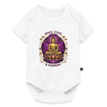 Buddha innerer Frieden und Harmonie - Baby Premium Kurzarmbody - Weiß - Vorne