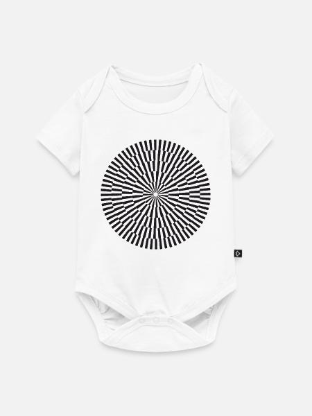 Radiales Pulsmuster - Baby Premium Kurzarmbody - Weiß