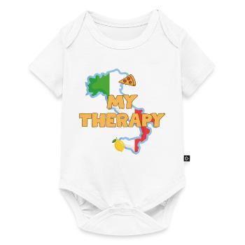Italien ist meine Therapie – Italienischer Reiseliebhaber - Baby Premium Kurzarmbody - Weiß - Vorne