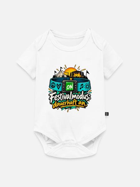 Festivalmodus: dauerhaft an. - Baby Premium Kurzarmbody - Weiß