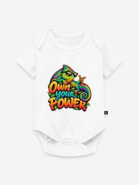Chamäleon - Baby Premium Kurzarmbody - Weiß
