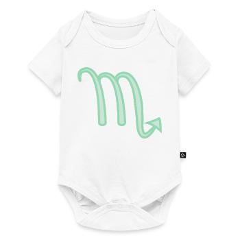 Skorpion-Tierkreiszeichen Pastelgrün - Baby Premium Kurzarmbody - Weiß - Vorne