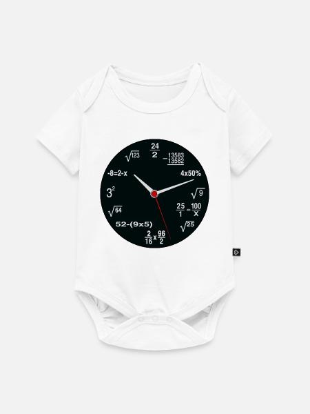 Mathe-Nerd – Die etwas andere Uhr - Baby Premium Kurzarmbody - Weiß