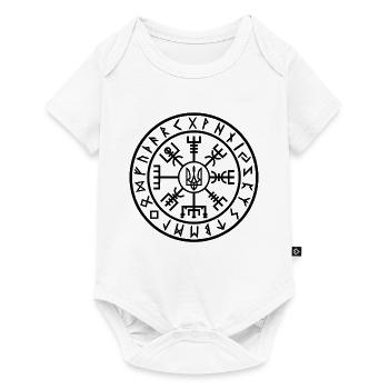 Kosakenkompass – Rurik Vegvisir, ukrainischer Wikinger - Baby Premium Kurzarmbody - Weiß - Vorne