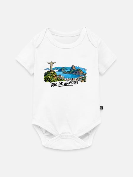 Rio Panorama City - Baby Premium Kurzarmbody - Weiß