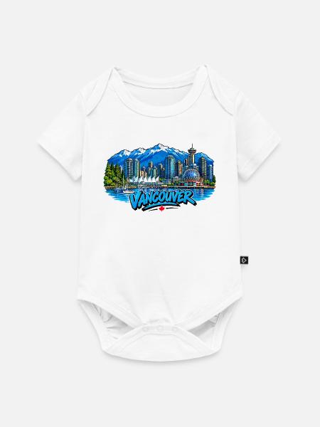 Vancouver Skyline Meerblick - Baby Premium Kurzarmbody - Weiß