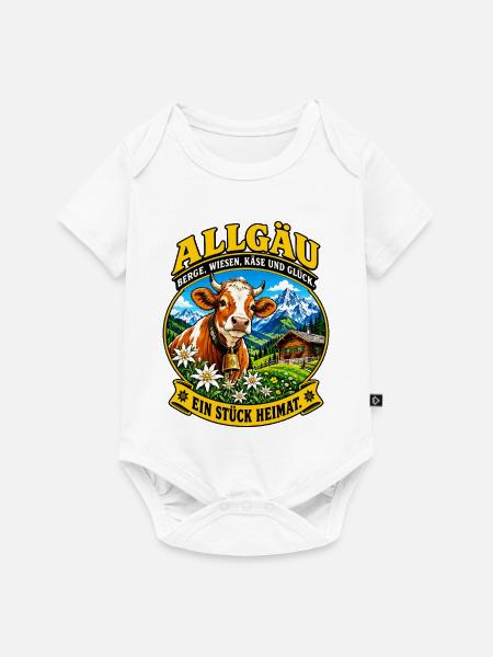 ALLGÄU - Baby Premium Kurzarmbody - Weiß