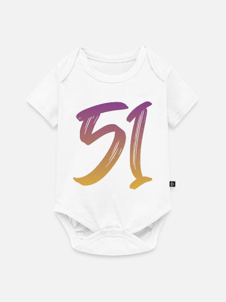 51 - Baby Premium Kurzarmbody - Weiß