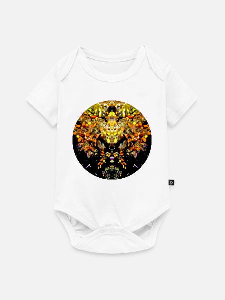 Natur Mandala  Unterwasserflora - Baby Premium Kurzarmbody - Weiß