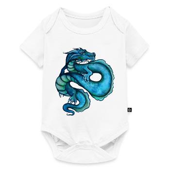 Azurblauer Ozeandrache - Baby Premium Kurzarmbody - Weiß - Vorne