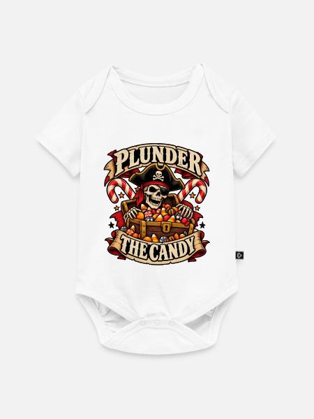 Plünderpirat Candy Schatz - Baby Premium Kurzarmbody - Weiß
