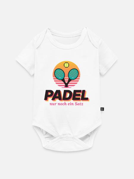 Padel Sunset Retro - Baby Premium Kurzarmbody - Weiß