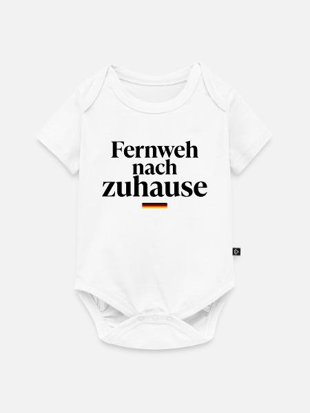 Fernweh nach zuhause Typografie - Baby Premium Kurzarmbody - Weiß