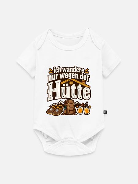 Wandern Berghütte Hüttenabend Wanderer - Baby Premium Kurzarmbody - Weiß