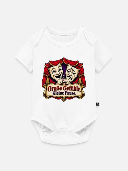 Große Gefühle Kleine Pause - Baby Premium Kurzarmbody - Weiß