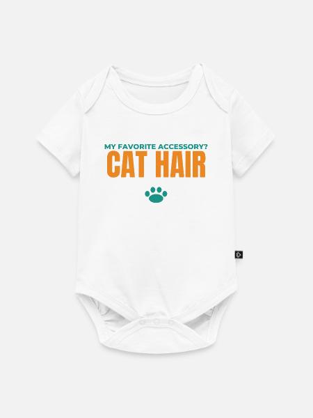 Katzenhaar: Mein Lieblingsaccessoire - Baby Premium Kurzarmbody - Weiß