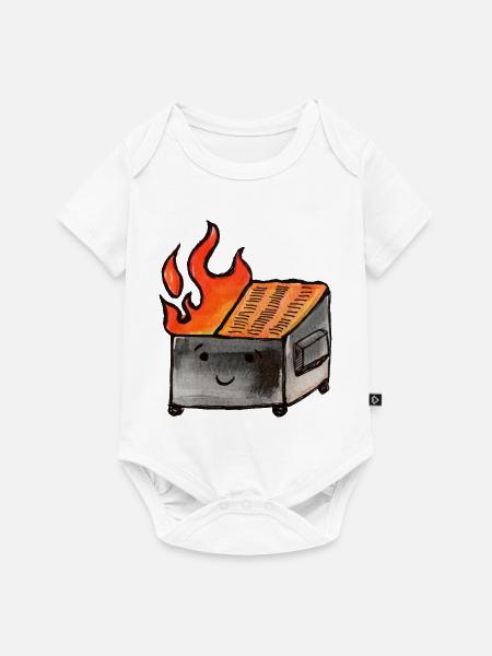 Flaming Toaster Cartoon Cozy Kitchen - Baby Premium Kurzarmbody - Weiß