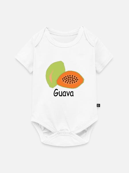 Papaya Tropenfrucht Motiv - Baby Premium Kurzarmbody - Weiß