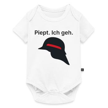 Piept. Ich geh. - Feuerwehr Geschenk Melder - Baby Premium Kurzarmbody - Weiß - Vorne