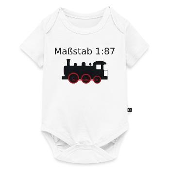 Maßstab 1:87 - Modelleisenbahn H0 Geschenk - Baby Premium Kurzarmbody - Weiß - Vorne