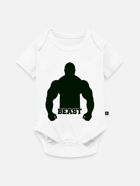 Beast Silhouette Kraft - Baby Premium Kurzarmbody - Weiß