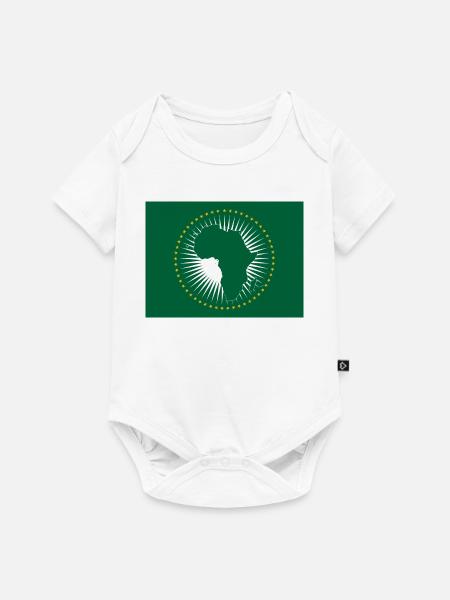 Afrikanische Union – Afrikanische Flagge - Baby Premium Kurzarmbody - Weiß