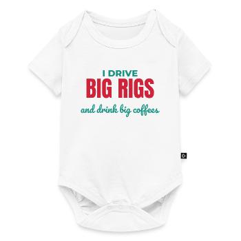 Big Rig Kaffee-Aktion - Baby Premium Kurzarmbody - Weiß - Vorne