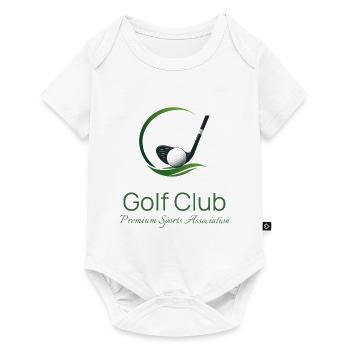 Golf Club Golfer Golfsport Emblem - Baby Premium Kurzarmbody - Weiß - Vorne