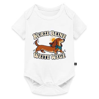 Dackel weite Wege - Baby Premium Kurzarmbody - Weiß - Vorne