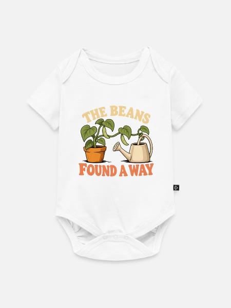 Die Bohnen finden einen Weg - Baby Premium Kurzarmbody - Weiß