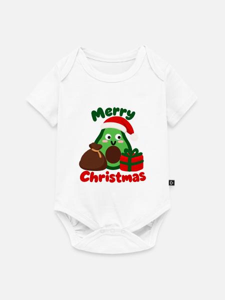 Avocado oder Weihnachtsmann oder Nikolaus - Baby Premium Kurzarmbody - Weiß