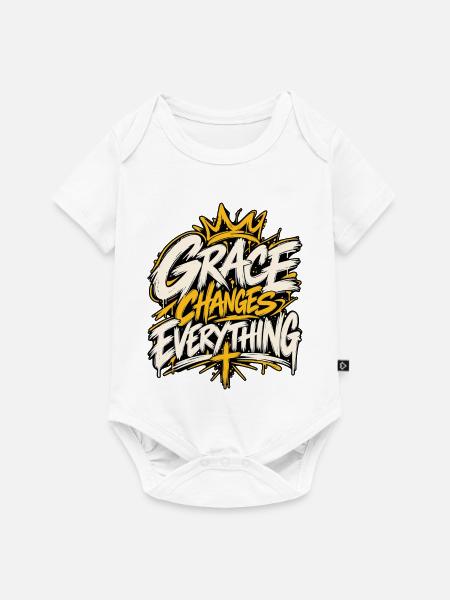 Grace Changes Everything Graffiti - Baby Premium Kurzarmbody - Weiß