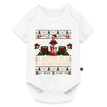 Lauter als die Weihnachtsglocken - Baby Premium Kurzarmbody - Weiß - Vorne