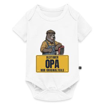 Opa lustig - Oldtimer, nur Originalteile - Baby Premium Kurzarmbody - Weiß - Vorne
