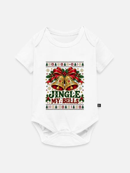 Jingle My Bells Christmas Design - Baby Premium Kurzarmbody - Weiß