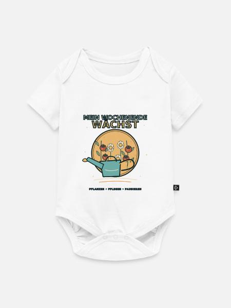 Mein Wochenende wächst - Baby Premium Kurzarmbody - Weiß