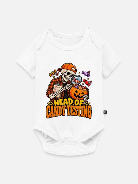 Head of Candy Testing Halloween - Baby Premium Kurzarmbody - Weiß