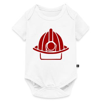 Feuerwehrhelm rot Retter Geschenk Feuerwehr  - Baby Premium Kurzarmbody - Weiß - Vorne
